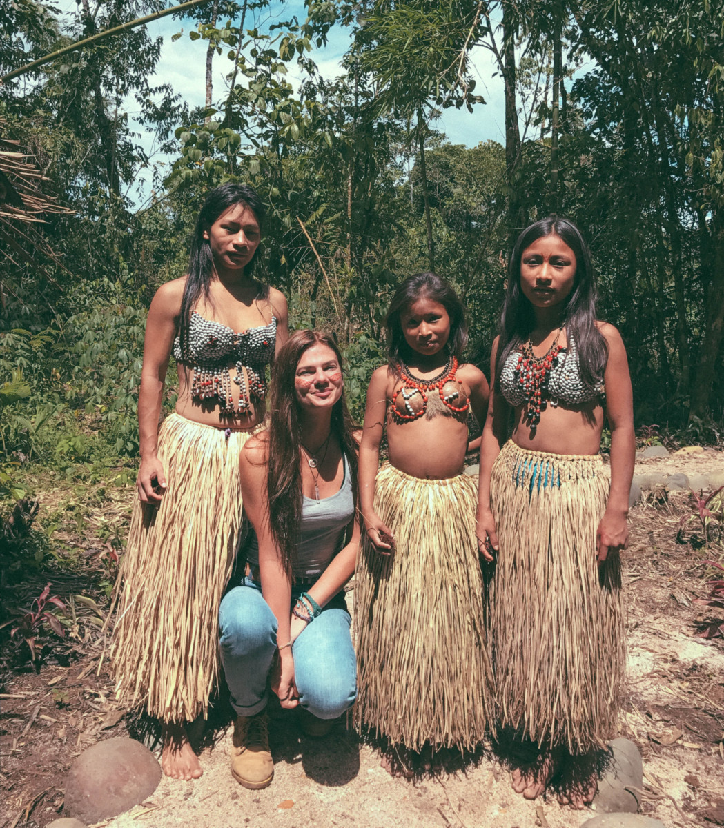 Indigenous people of Amazon jungle 