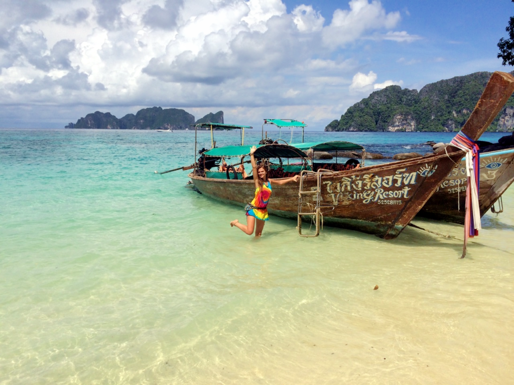 Traditional Thai boats on Phi Phi island