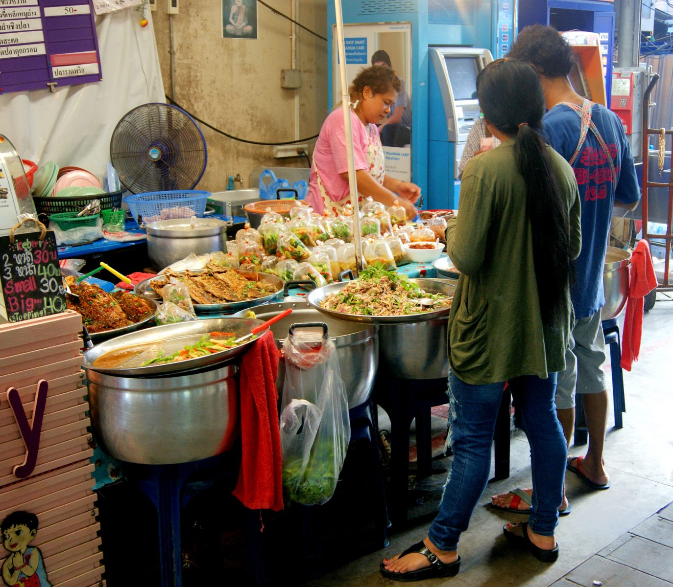 Thai lady selling street food in Bangkok