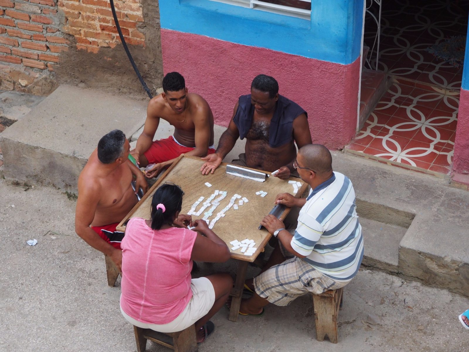 Cubans playing domino