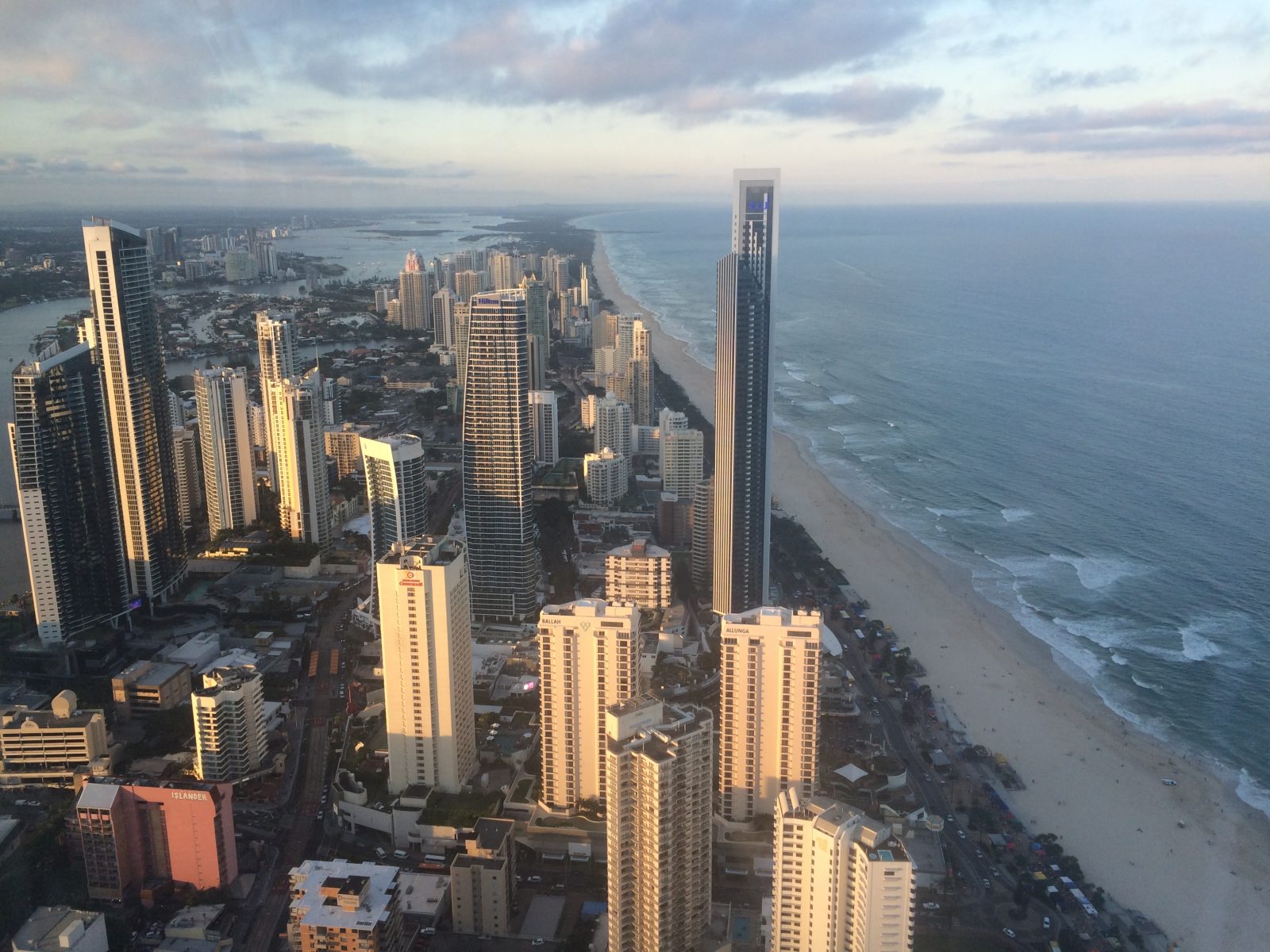 Tower view of Surfers Paradise on the Gold Coast
