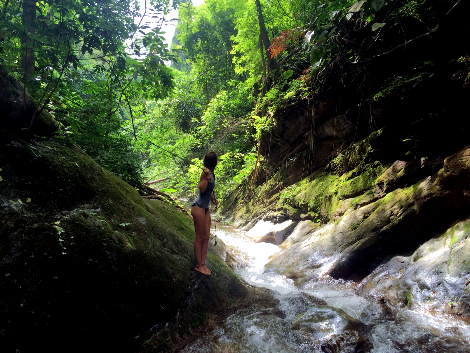 Hidden waterfall in Pai,Thailand