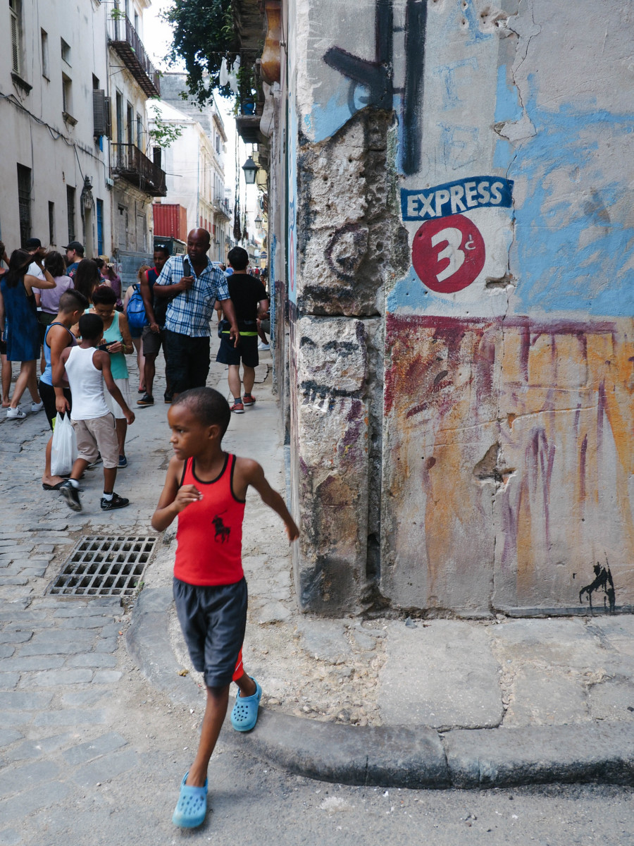 A little Cuban boy on the street in Havana