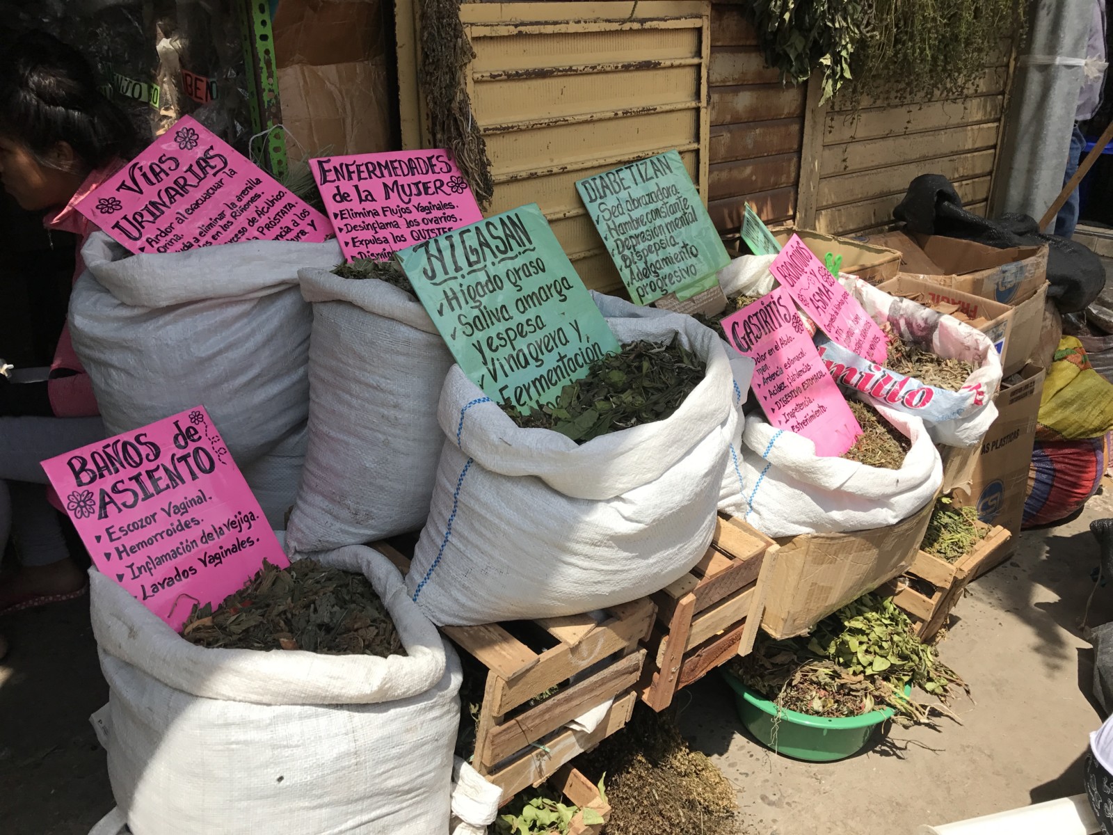 herbs at witches market in Peru