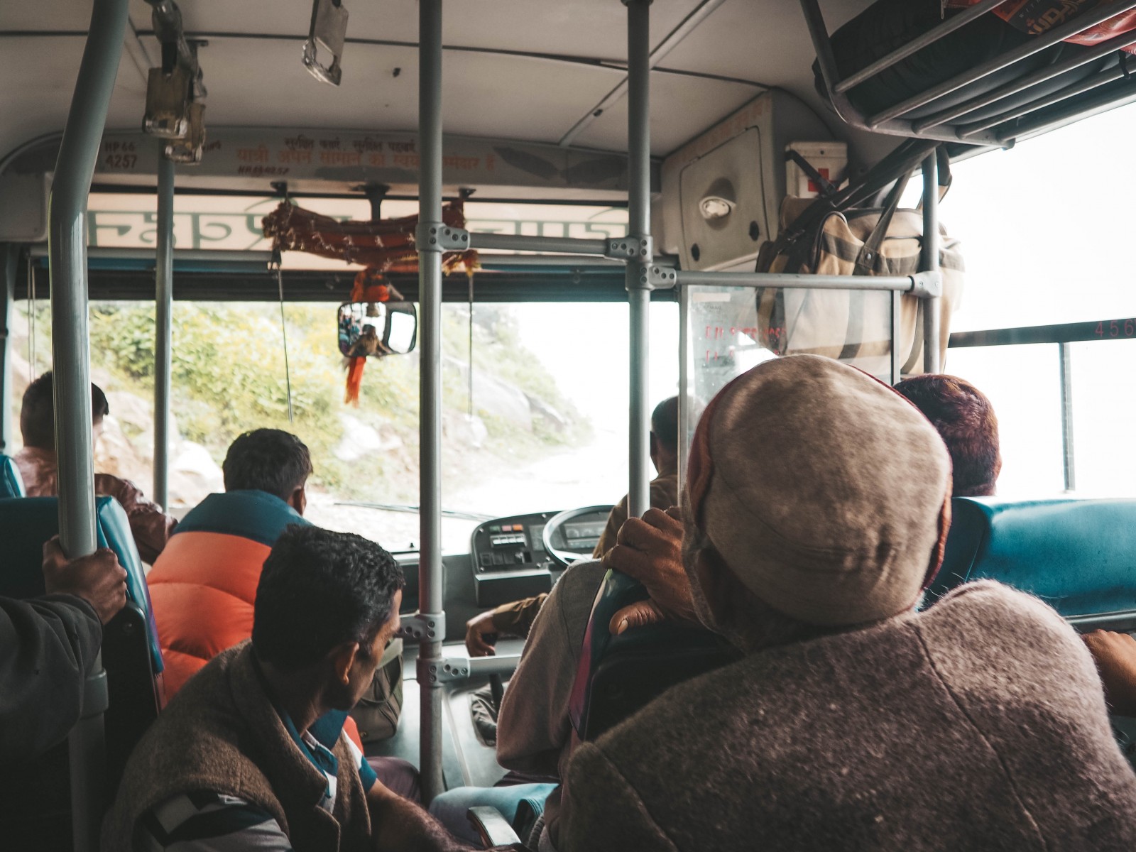 local bus on the way to Spiti Valley