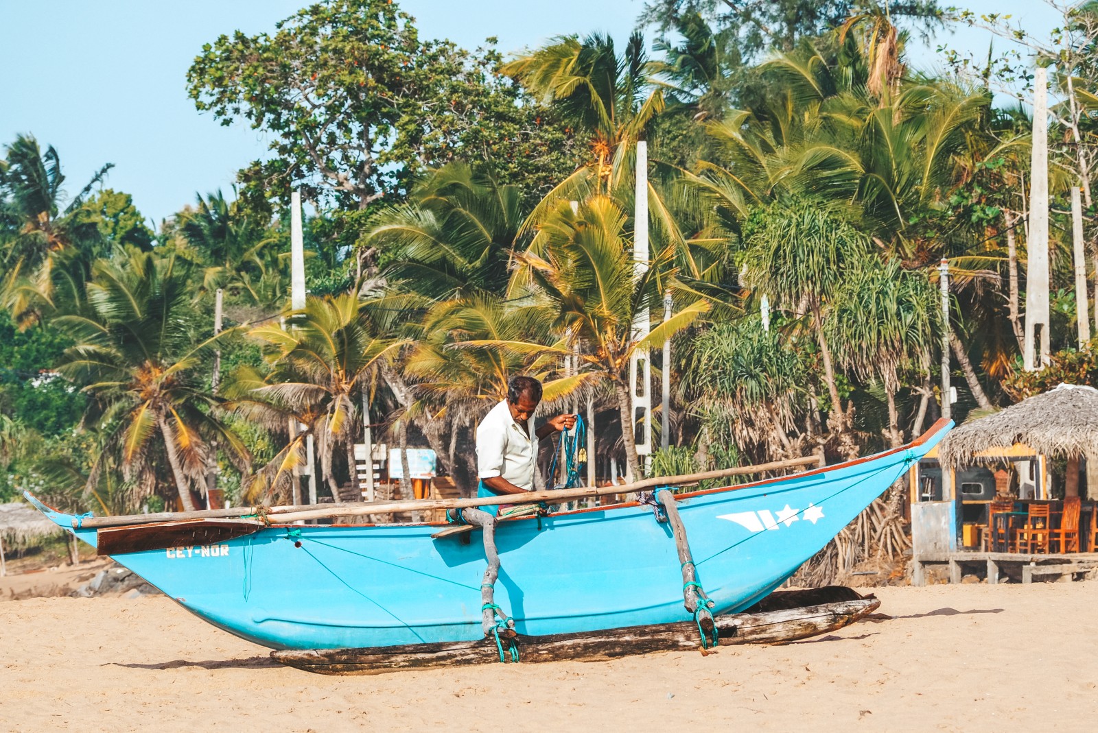 fisherman on the Tangalle Beach