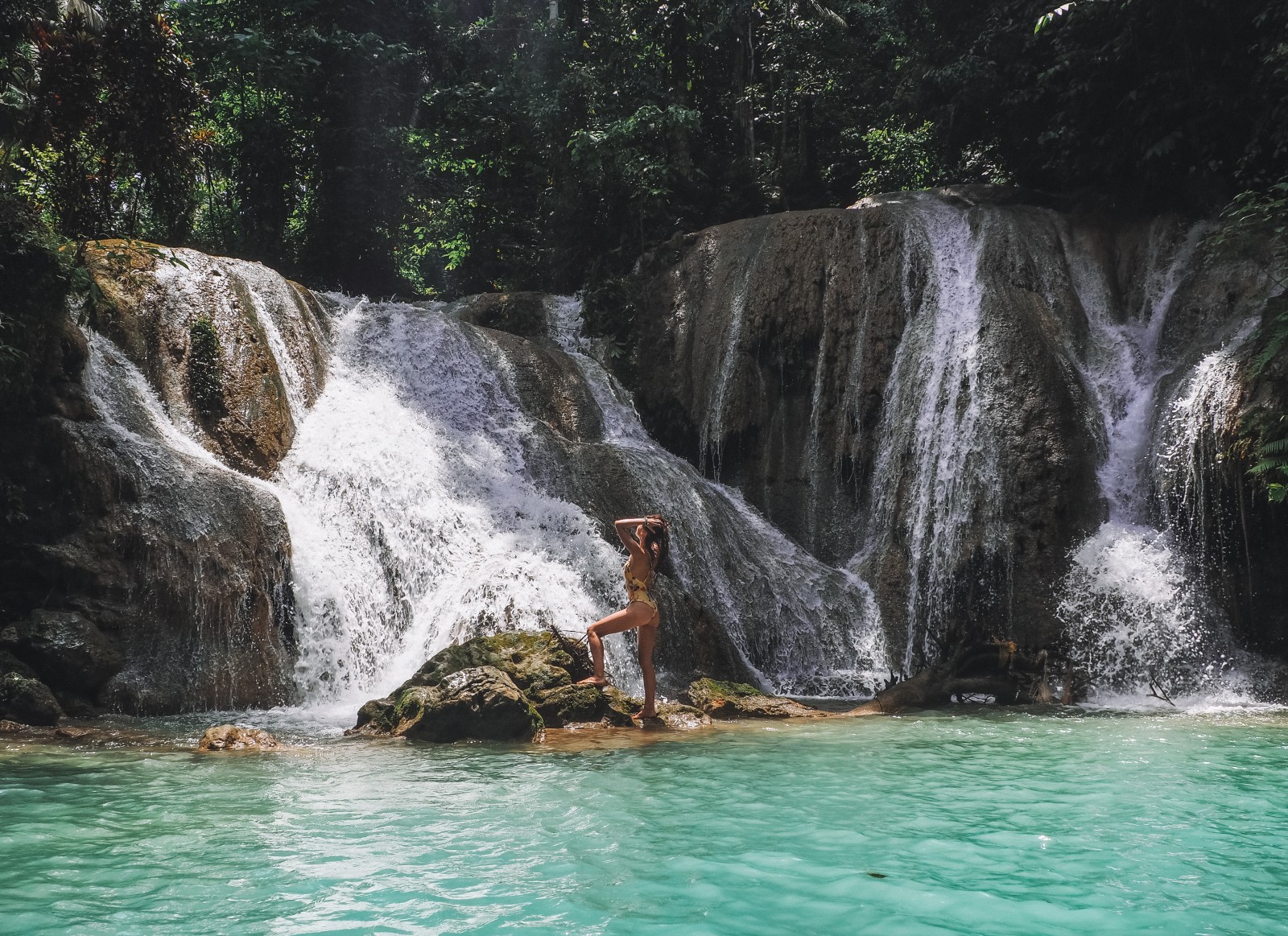 Kinahugan Waterfalls in Bohol 