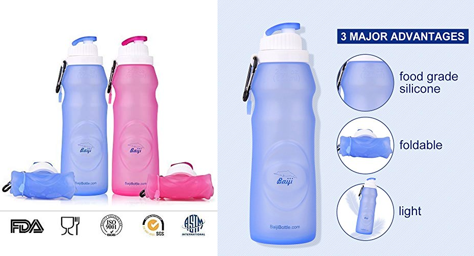 Collapsible Silicone Water Bottles 