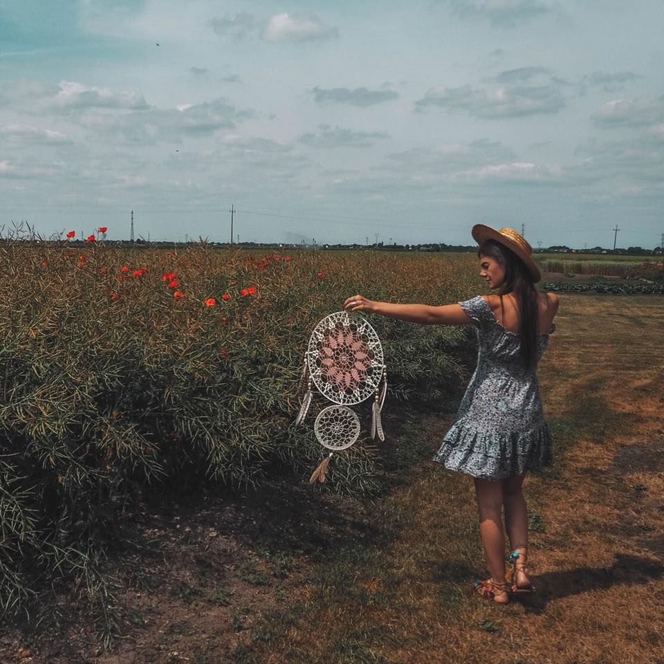 girl with a dream catcher
