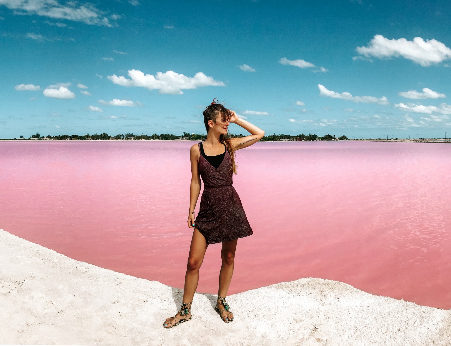 Pink Lakes in Mexico