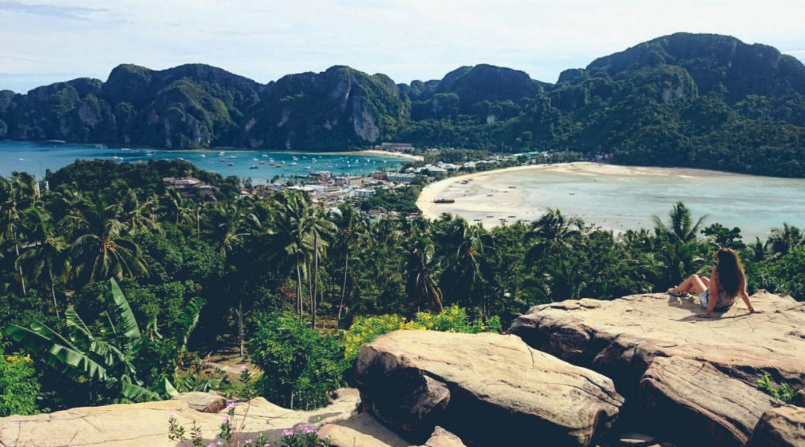 top view of Phi Phi island in Thailand