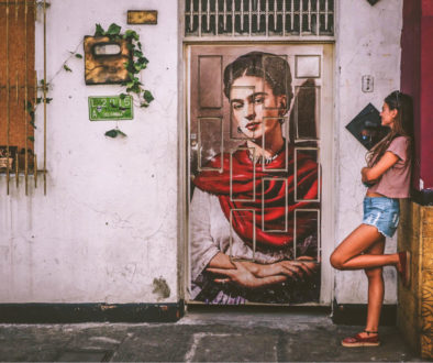 Frida Kahlo wall mural in Cali