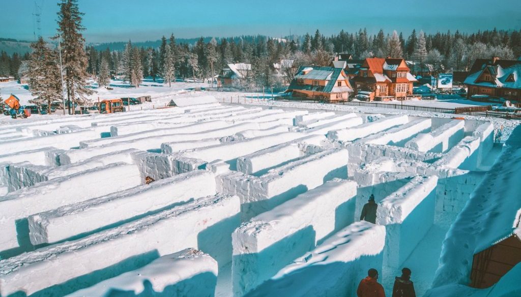 world's biggest ice maze in Zakopane