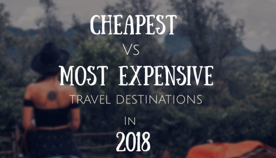 the cheapest and the most expensive destinations